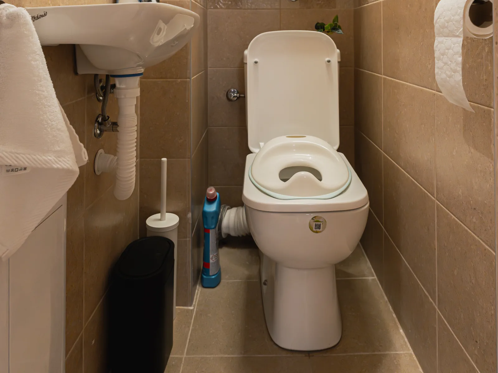 Separate toilet with its own sink